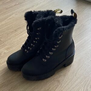 Women's Black Fur-Lined Boots